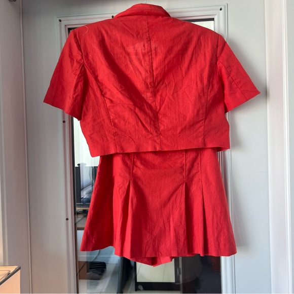 Zara Red Linen Skort Set - Picture 4 of 6